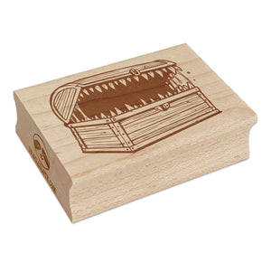 Mimic Dungeon Monster Treasure Chest Rectangle Rubber Stamp for Stamping Crafting