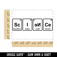 Science Periodic Table of Elements Rectangle Rubber Stamp for Stamping Crafting