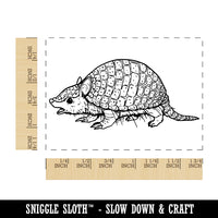 Screaming Hairy Armadillo Rectangle Rubber Stamp for Stamping Crafting