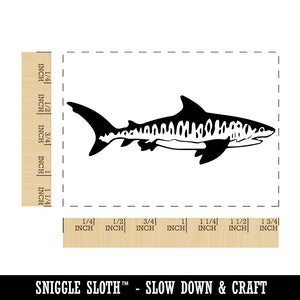 Striped Tiger Shark Rectangle Rubber Stamp for Stamping Crafting