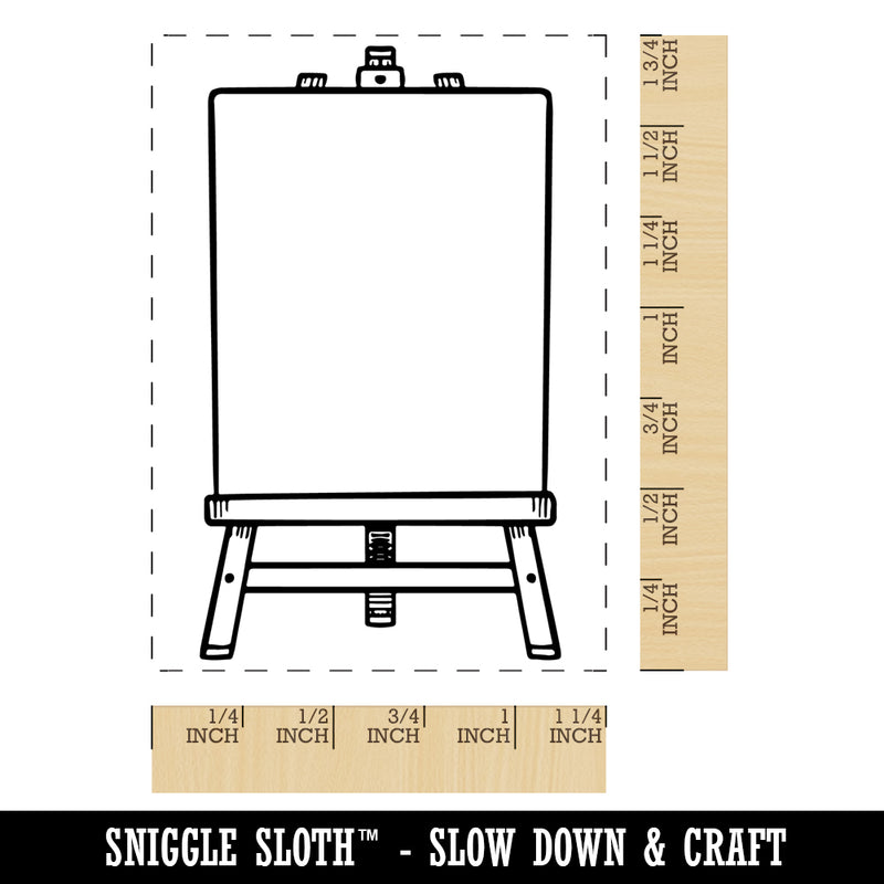 Artist Blank Painting Easel Rectangle Rubber Stamp for Stamping Crafting
