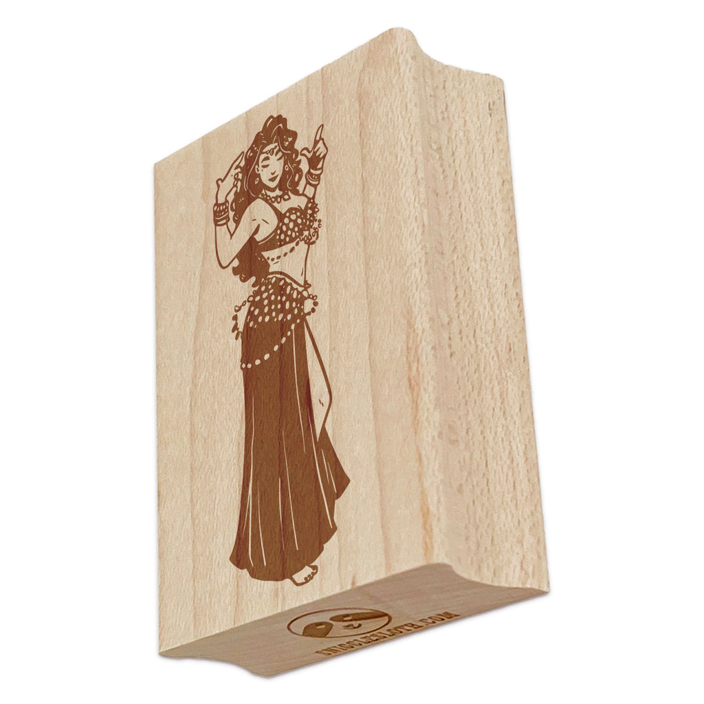 Beautiful Egyptian Belly Dancer Rectangle Rubber Stamp for Stamping Crafting