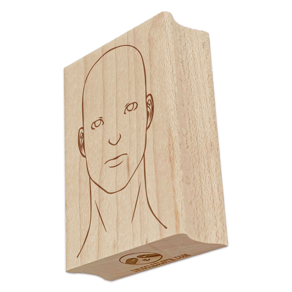 Blank Customizable Man Face Rectangle Rubber Stamp for Stamping Crafting