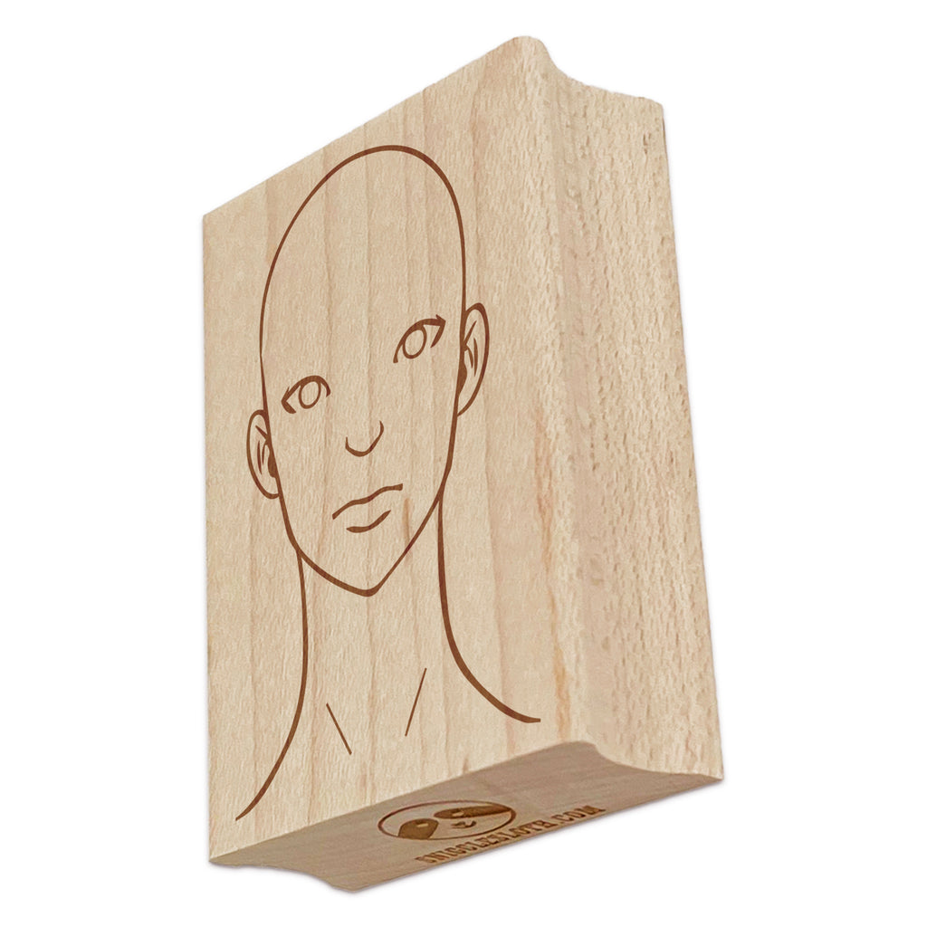Blank Customizable Woman Face Rectangle Rubber Stamp for Stamping Crafting