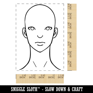 Blank Customizable Woman Face Rectangle Rubber Stamp for Stamping Crafting