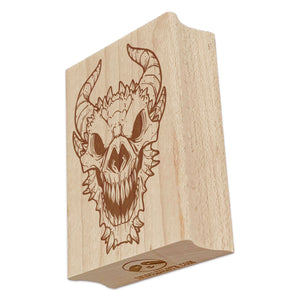 Dragon Skull Monster Bones Rectangle Rubber Stamp for Stamping Crafting