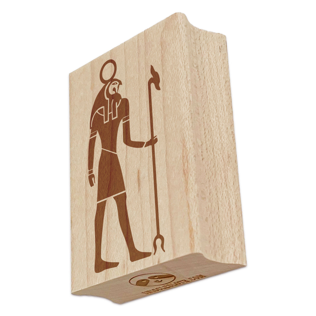 Egyptian Ra Horus Hieroglyph Rectangle Rubber Stamp for Stamping Crafting