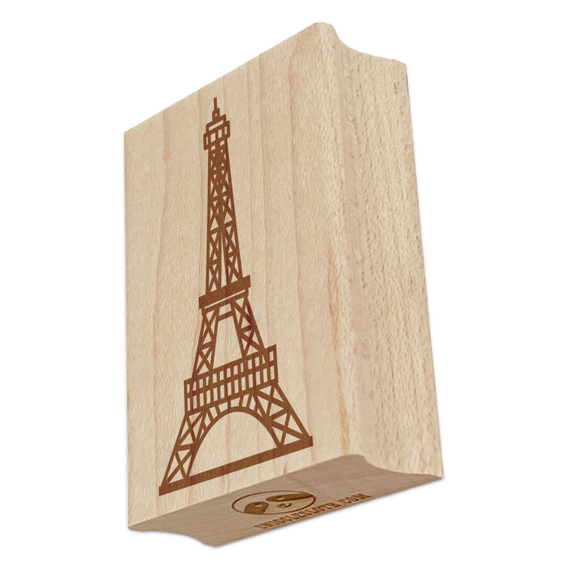 Eiffel Tower Paris France Rectangle Rubber Stamp for Stamping Crafting