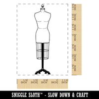 Fashion Dress Form Template Rectangle Rubber Stamp for Stamping Crafting