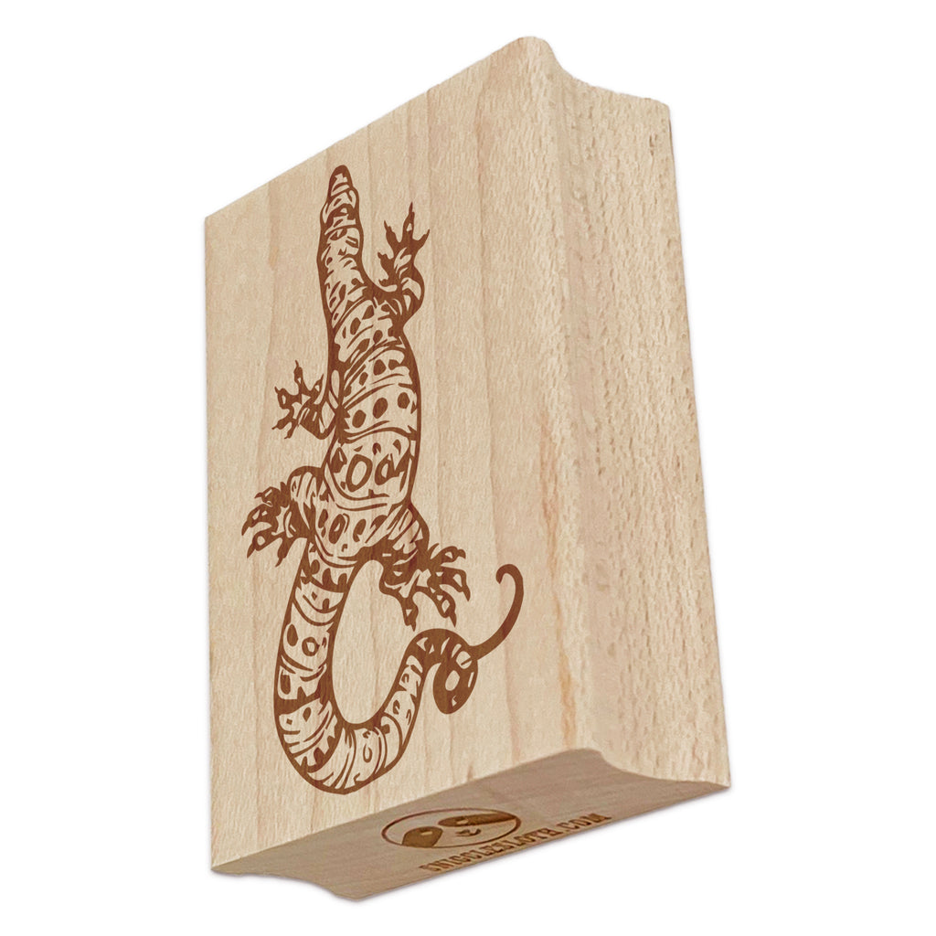 Goanna Monitor Lizard Reptile Rectangle Rubber Stamp for Stamping Crafting
