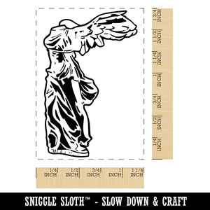 Greek Statue Winged Victory of Samothrace Rectangle Rubber Stamp for Stamping Crafting