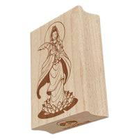 Guanyin Goddess God of Mercy Compassion Rectangle Rubber Stamp for Stamping Crafting