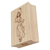 Indian Kathak Dancer Kathakan Rectangle Rubber Stamp for Stamping Crafting