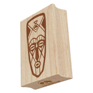 Long African Tribal Mask Rectangle Rubber Stamp for Stamping Crafting