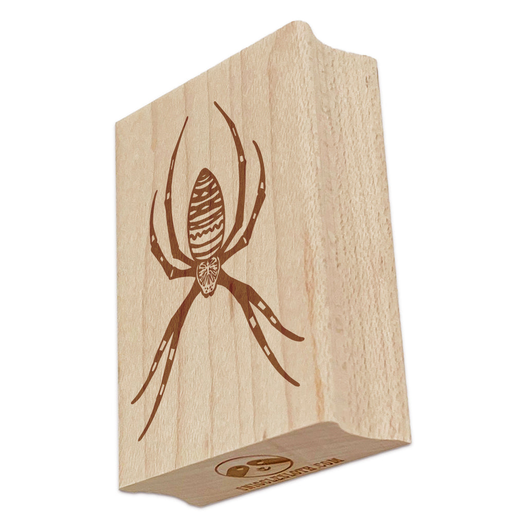 Orb Weaver Spider Arachnid Rectangle Rubber Stamp for Stamping Crafting