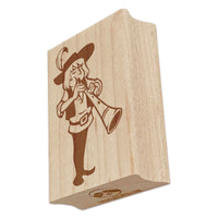 Piper Piping Musician Bard Troubadour 12 Days of Christmas Rectangle Rubber Stamp for Stamping Crafting