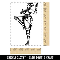 RPG Class Monk Unarmed Fighter Rectangle Rubber Stamp for Stamping Crafting