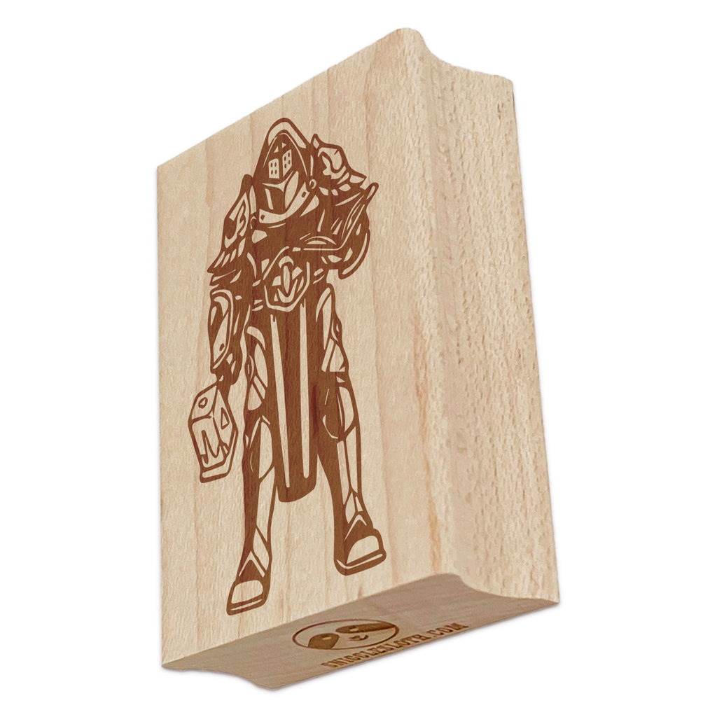 RPG Class Paladin Knight Holy Warrior Rectangle Rubber Stamp for Stamping Crafting