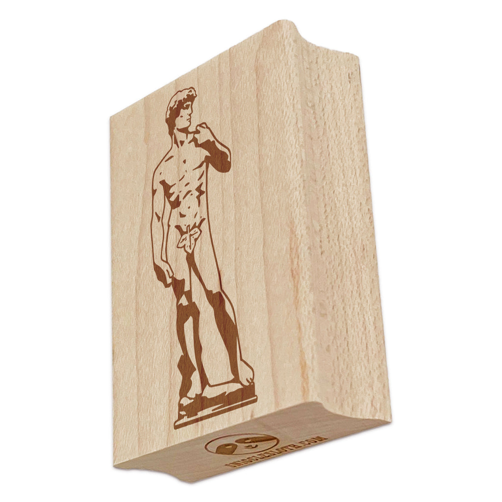 Statue of David by Michelangelo Art Rectangle Rubber Stamp for Stamping Crafting