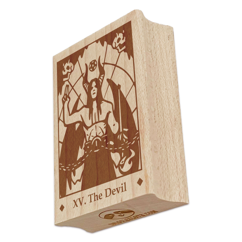 Tarot The Devil Card Major Arcana Rectangle Rubber Stamp for Stamping Crafting