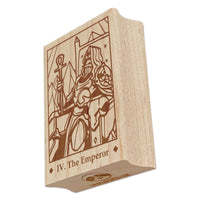 Tarot The Emperor Card Major Arcana Rectangle Rubber Stamp for Stamping Crafting