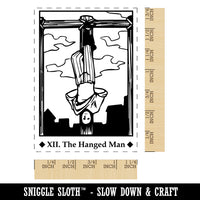 Tarot The Hanged Man Card Major Arcana Rectangle Rubber Stamp for Stamping Crafting