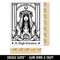 Tarot The High Priestess Card Major Arcana Rectangle Rubber Stamp for Stamping Crafting