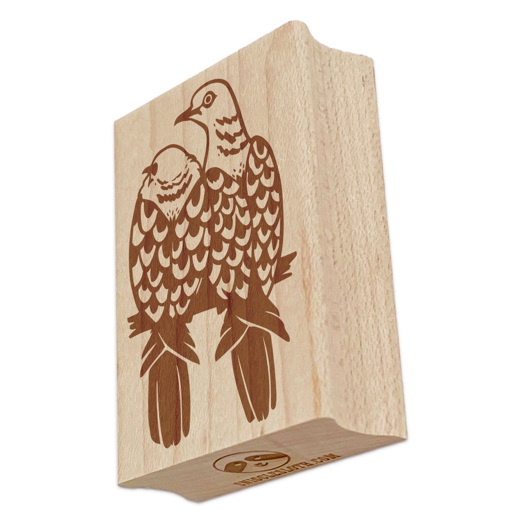 Two Turtle Doves 12 Days of Christmas Rectangle Rubber Stamp for Stamping Crafting