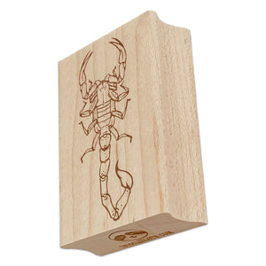 Venomous Realistic Scorpion Rectangle Rubber Stamp for Stamping Crafting