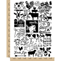 Farm Animals Cow Pig Goat Temporary Tattoo Water Resistant Fake Body Art Set Collection