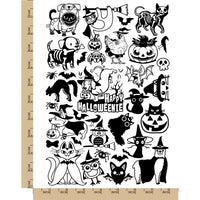 Halloween Spooky Animals Galore Temporary Tattoo Water Resistant Fake Body Art Set Collection