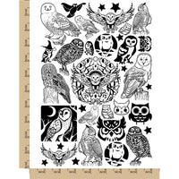 Owls Give a Hoot Temporary Tattoo Water Resistant Fake Body Art Set Collection