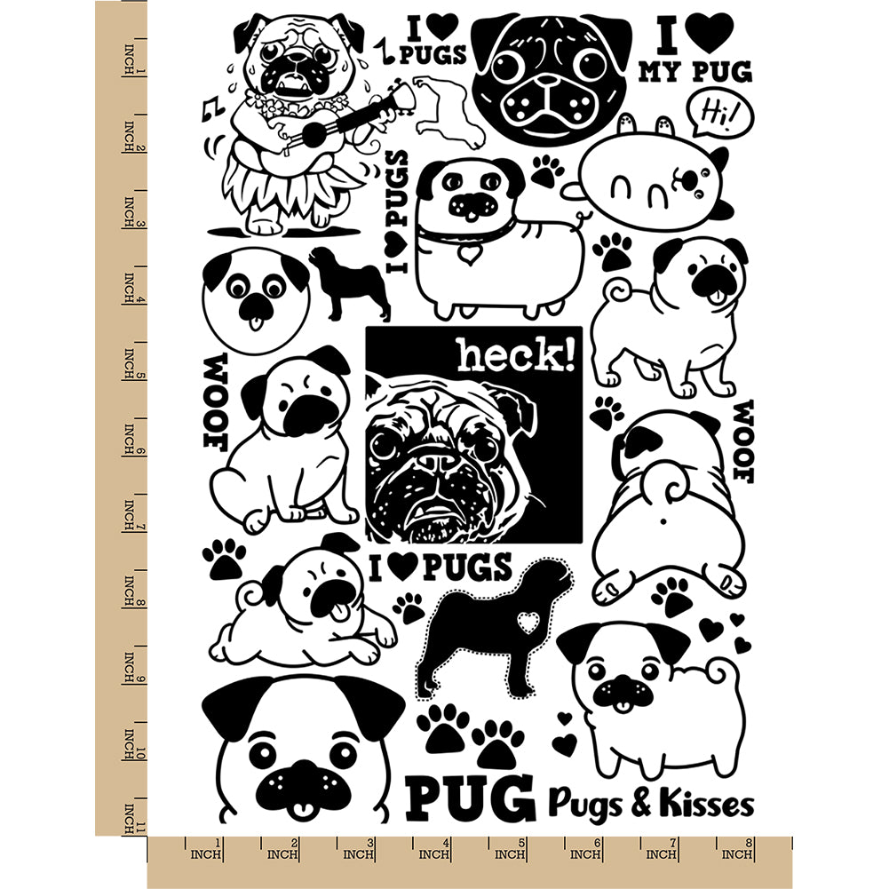 Buy Pug Tattoo Dog Tattoos Donut Tattoo Kids Tattoo UFO Alien Tattoo  Minimal Tattoo Planet Tattoos Cute Doodle Temporary Tattoos Universe Tattoo  Online in India - Etsy