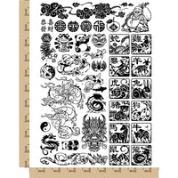 Chinese Culture Dragons Zodiac Temporary Tattoo Water Resistant Fake Body Art Set Collection