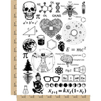 Nerdy Science Math Geek Temporary Tattoo Water Resistant Fake Body Art Set Collection