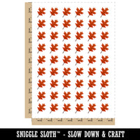 Oak Leaf Temporary Tattoo Water Resistant Fake Body Art Set Collection (1 Sheet)