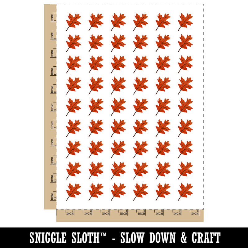Oak Leaf Temporary Tattoo Water Resistant Fake Body Art Set Collection (1 Sheet)
