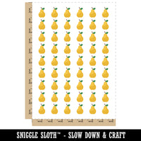 Pear Fruit Solid Temporary Tattoo Water Resistant Fake Body Art Set Collection (1 Sheet)