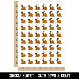 Snail Slow Solid Temporary Tattoo Water Resistant Fake Body Art Set Collection (1 Sheet)