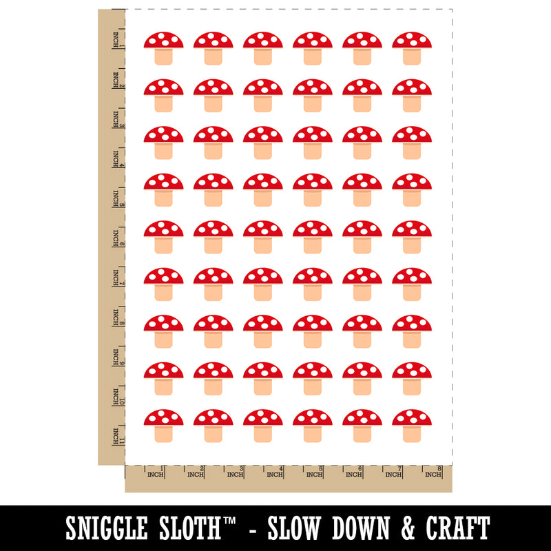 Toadstool Mushroom Temporary Tattoo Water Resistant Fake Body Art Set Collection (1 Sheet)