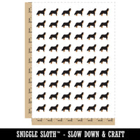 Bernese Mountain Dog Solid Temporary Tattoo Water Resistant Fake Body Art Set Collection (1 Sheet)