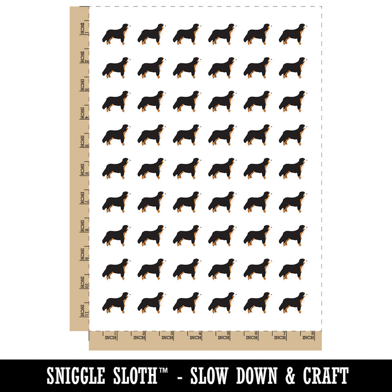 Bernese Mountain Dog Solid Temporary Tattoo Water Resistant Fake Body Art Set Collection (1 Sheet)