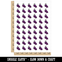 Grapes Outline Doodle Temporary Tattoo Water Resistant Fake Body Art Set Collection (1 Sheet)