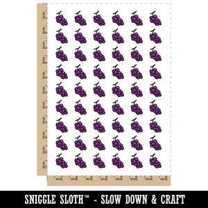 Grapes Outline Doodle Temporary Tattoo Water Resistant Fake Body Art Set Collection (1 Sheet)