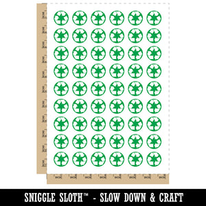 Recycle Symbol Solid Temporary Tattoo Water Resistant Fake Body Art Set Collection (1 Sheet)