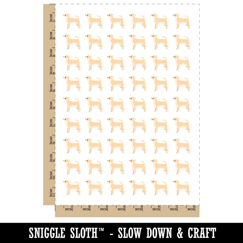 Smooth Coat Chihuahua Apple Head Dog Solid Temporary Tattoo Water Resistant Fake Body Art Set Collection (1 Sheet)