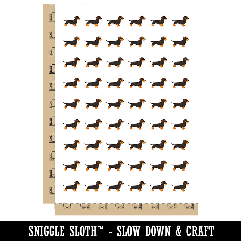 Wirehaired Dachshund Dog Solid Temporary Tattoo Water Resistant Fake Body Art Set Collection (1 Sheet)