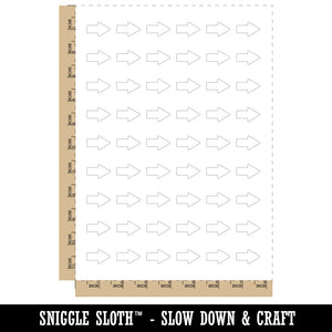 Arrow Rounded Corners Solid Temporary Tattoo Water Resistant Fake Body Art Set Collection (1 Sheet)