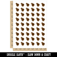 Kiwi Bird Solid Temporary Tattoo Water Resistant Fake Body Art Set Collection (1 Sheet)