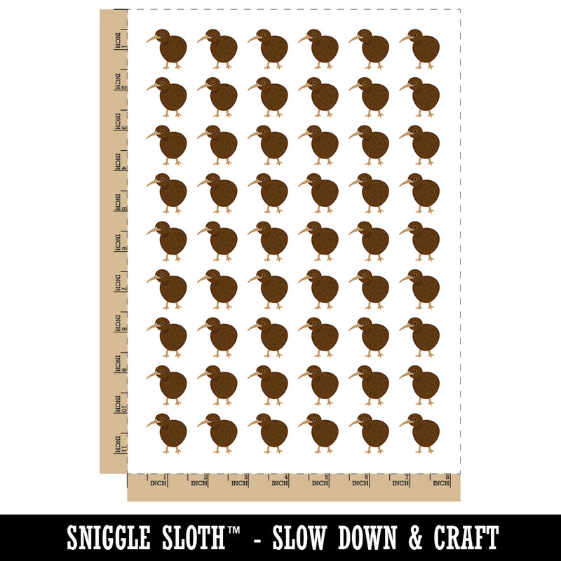 Kiwi Bird Solid Temporary Tattoo Water Resistant Fake Body Art Set Collection (1 Sheet)